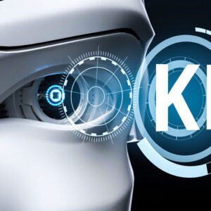 3D Illustration Roboter Auge KI