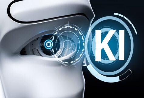 3D Illustration Roboter Auge KI